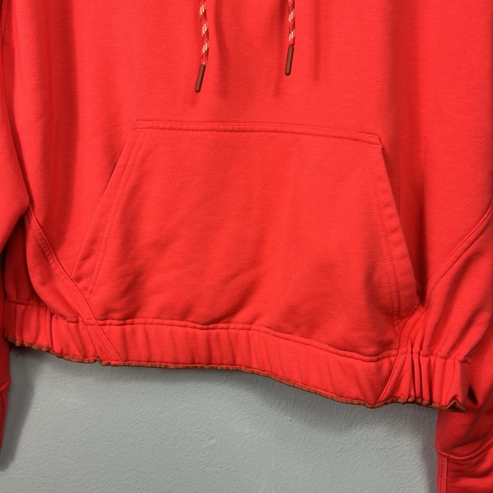 Athleta Coral Orange 1/4 Zip Long Sleeve Hoodie Sweatshirt Small - Picture 5 of 10